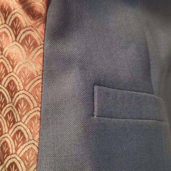 NWT Ted Baker Men's Francw Debonair Wool Waistcoat Navy Size 36R $195 G633 - Picture 3 of 3